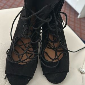 Lace up heels. Black. Great condition. Mid heel.